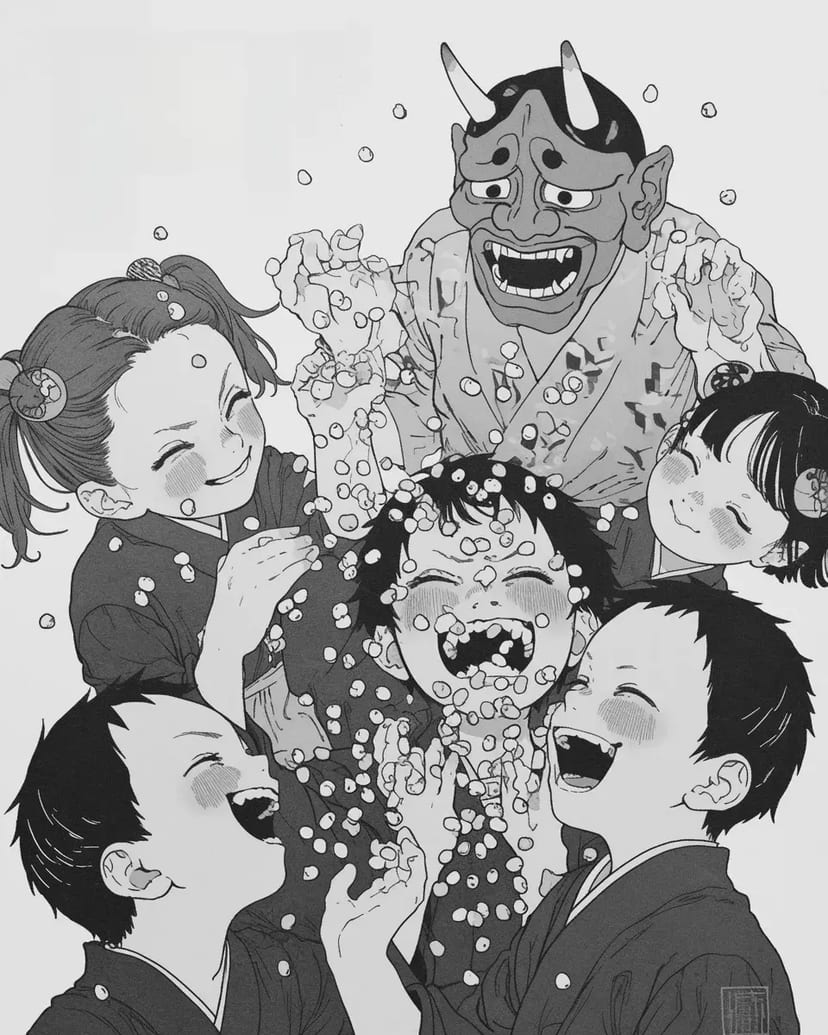 Laughter of Bean Throwing