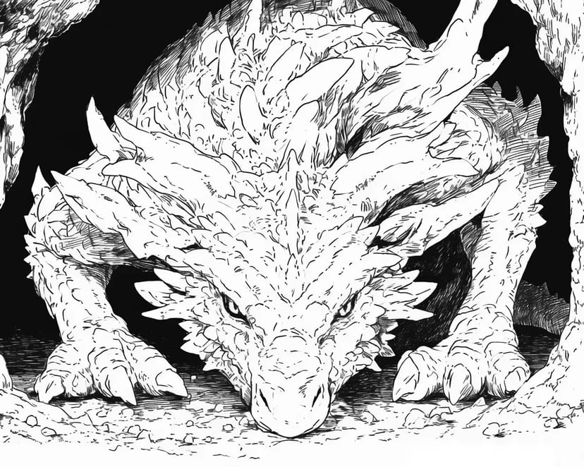 Colossal Dragon in the Cave