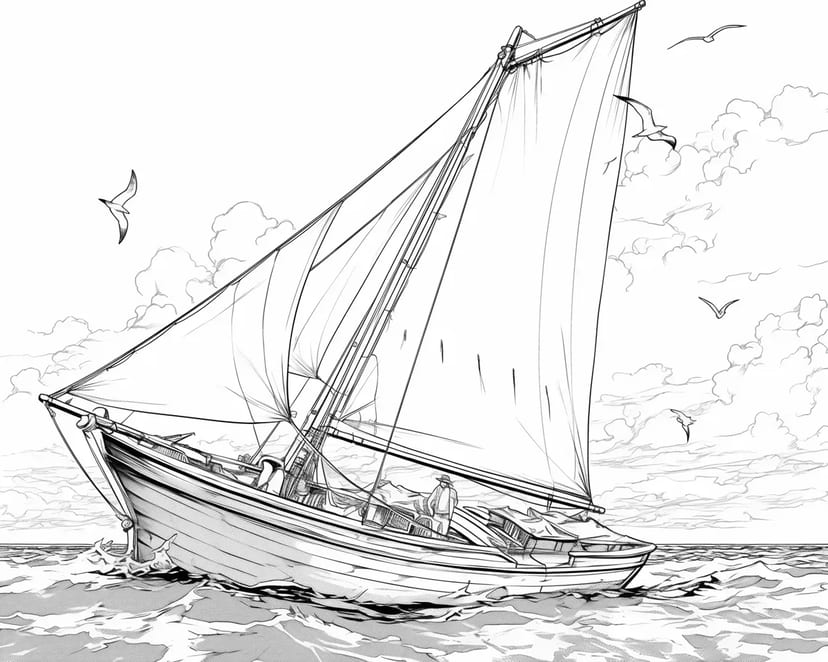 Perahu Layar Kayu Kecil
