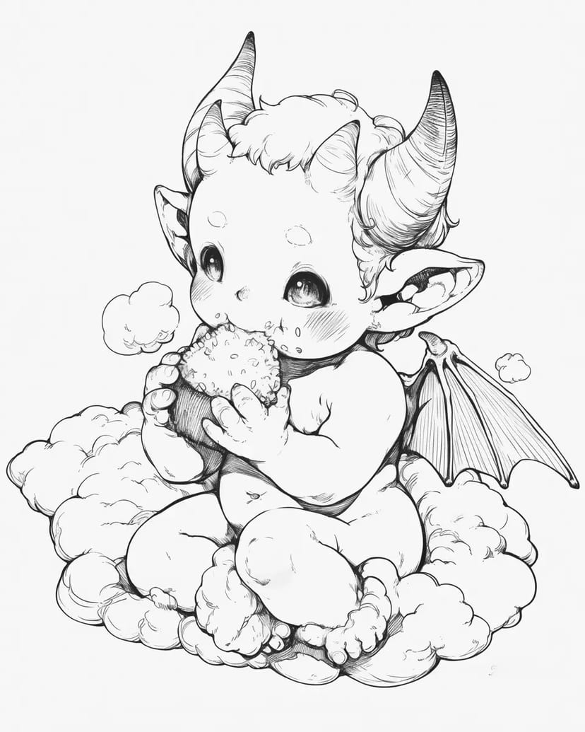 Pequeño Dragón en las Nubes