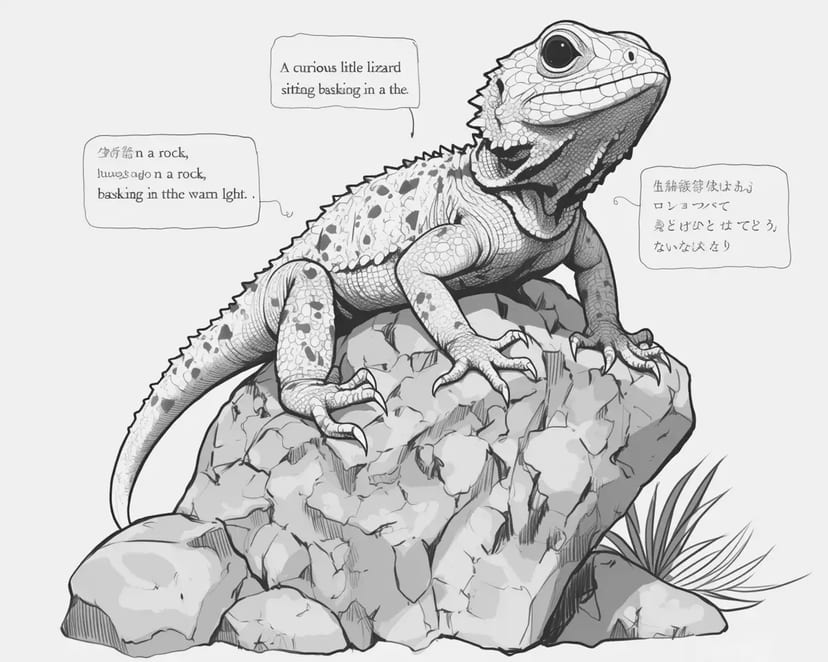 Pequeño Lagarto en una Roca