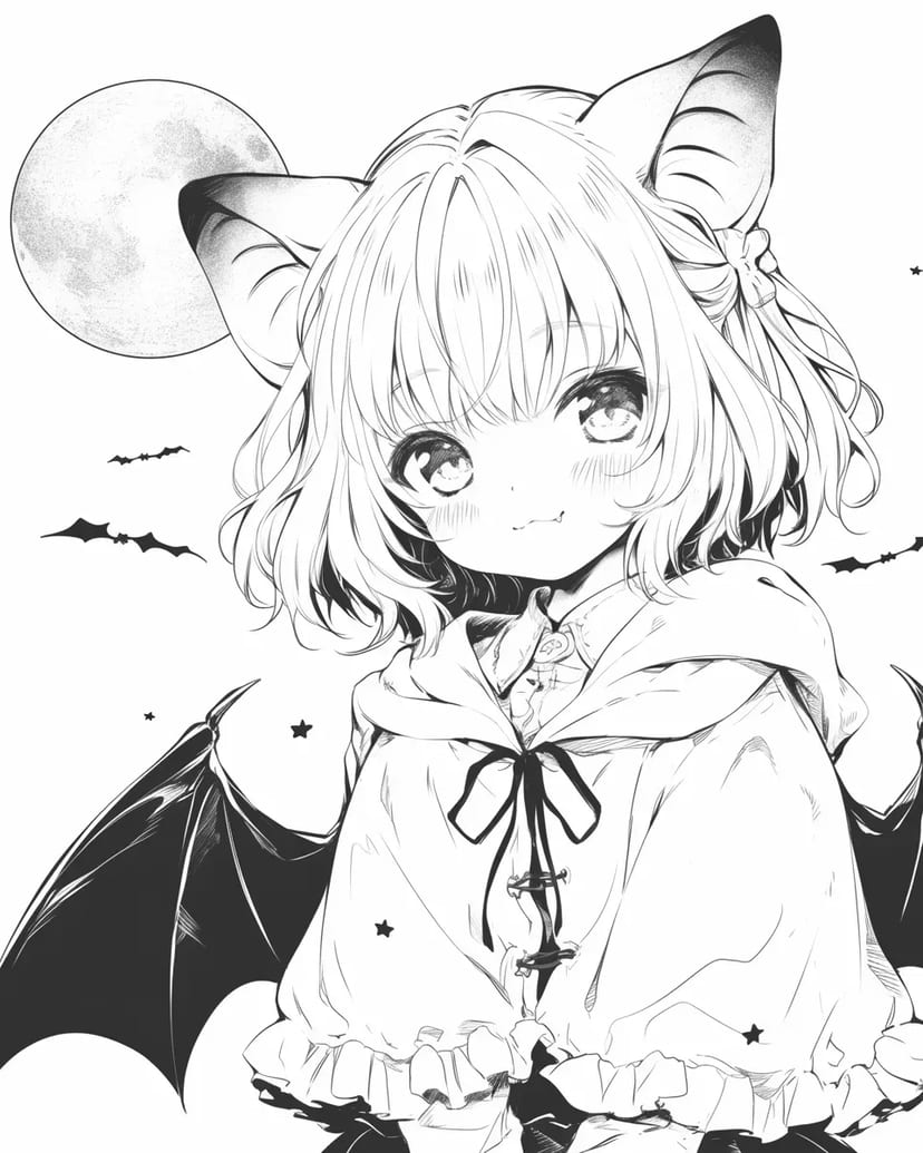 Chauve-souris Vampire Sous la Pleine Lune