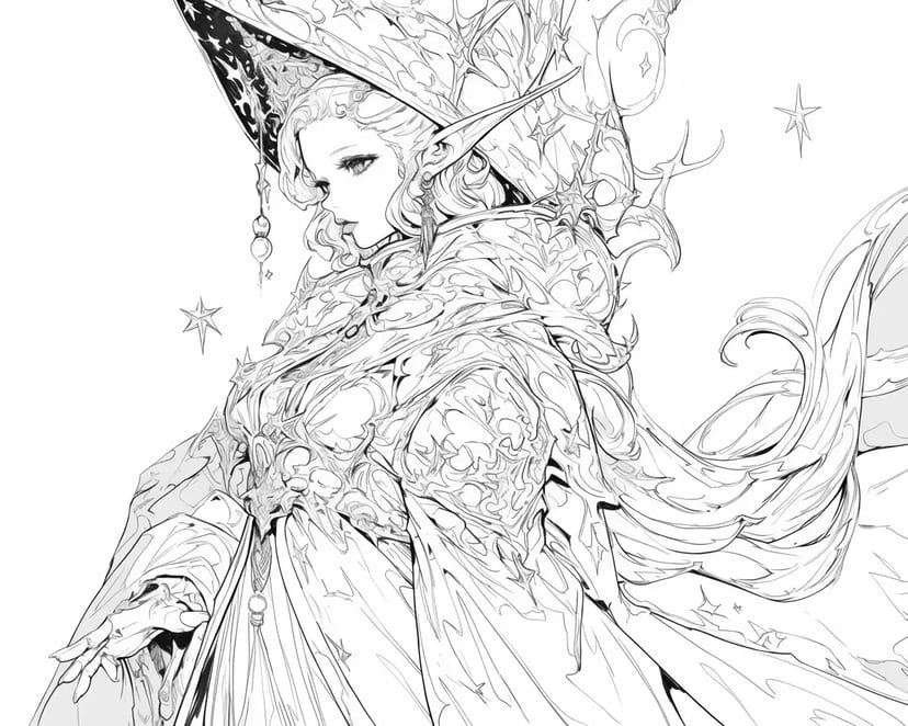 Mago Vestido de Estrellas