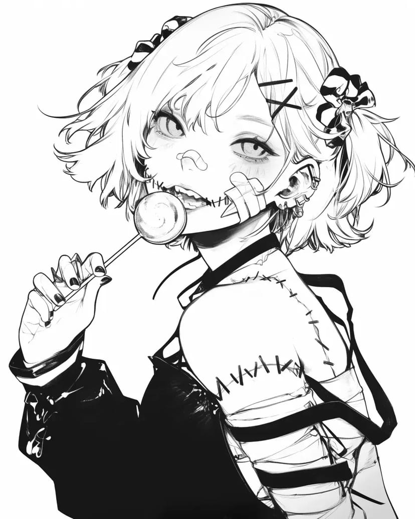 Fille Mystérieuse avec Bonbon