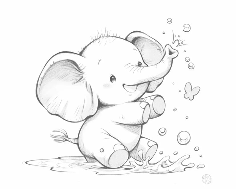 Bébé Éléphant Ludique