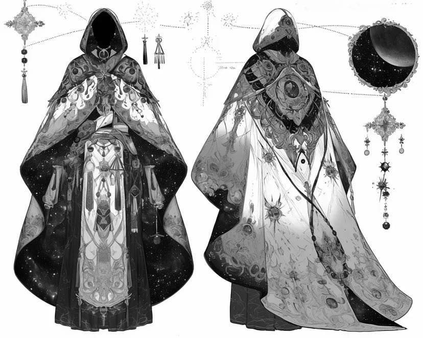 Robe du Sorcier de la Nuit Étoilée