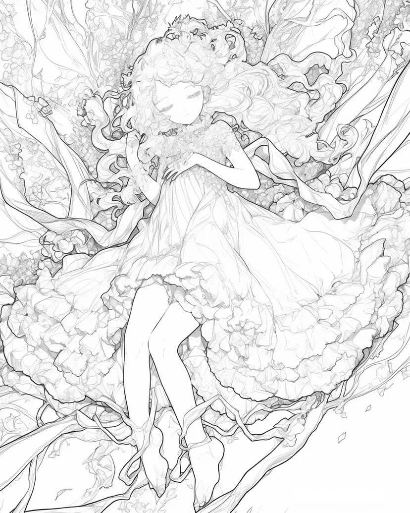Chica Soñadora de Primavera