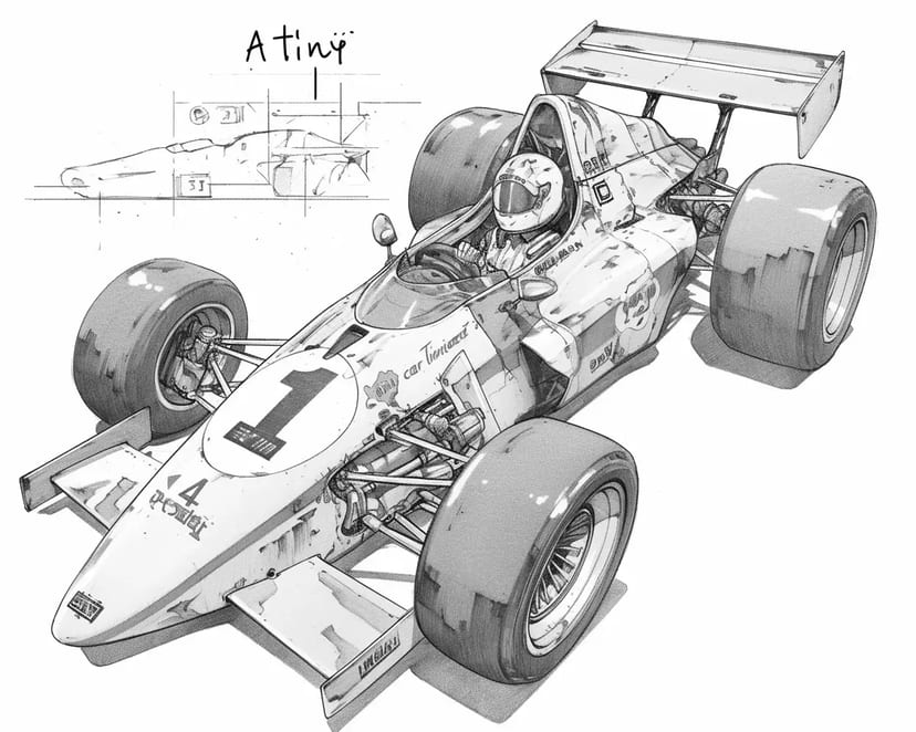 Plano de Coche de Carreras