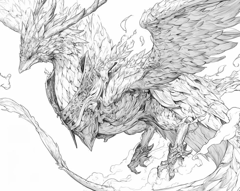 Dragon qui plane dans le ciel