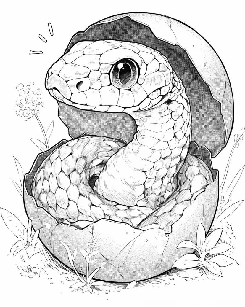 Naissance d'un Bébé Serpent