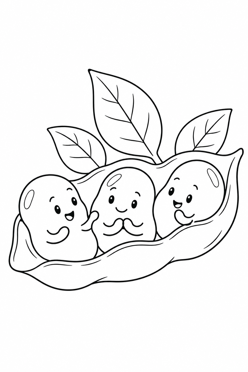 枝豆三つぶの相談の塗り絵