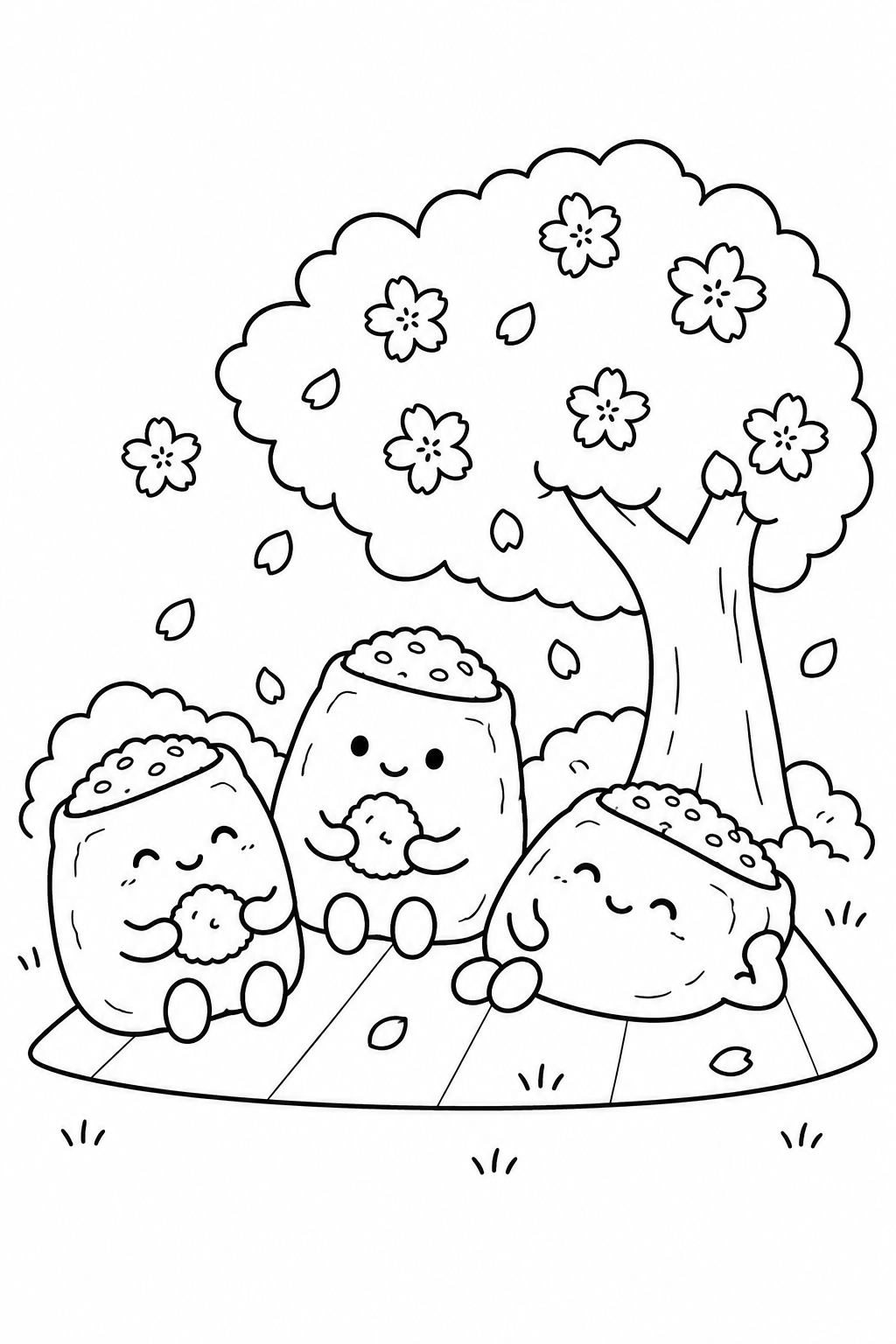 いなりずしのお昼やすみの塗り絵
