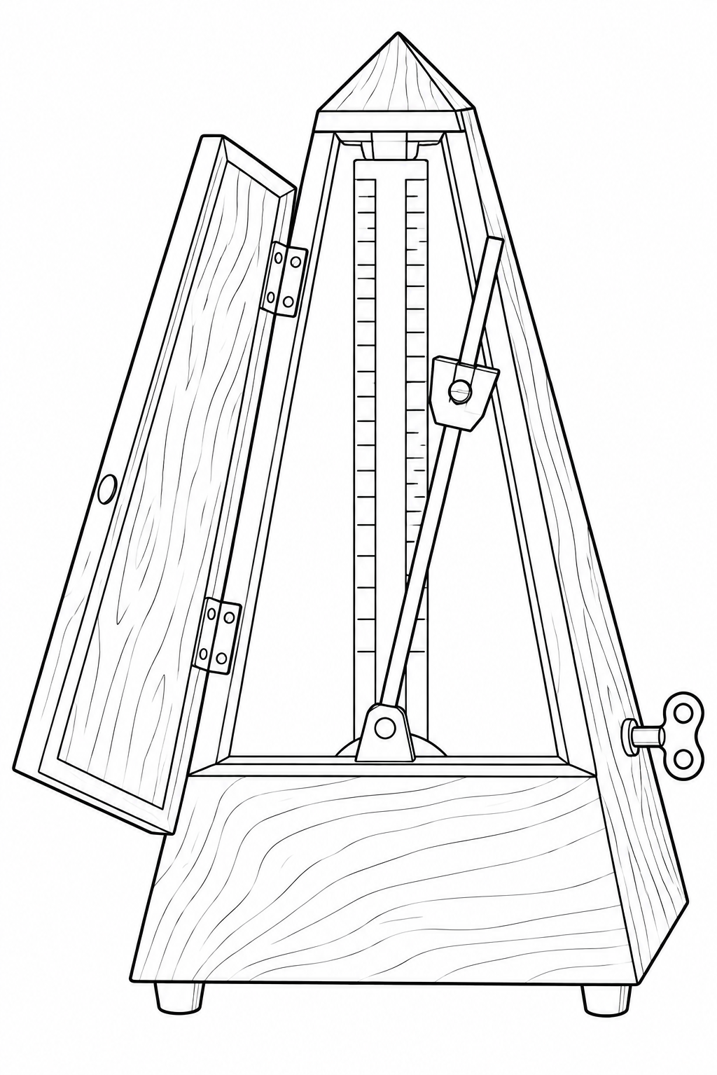 Dibujo de Péndulo de metrónomo para colorear