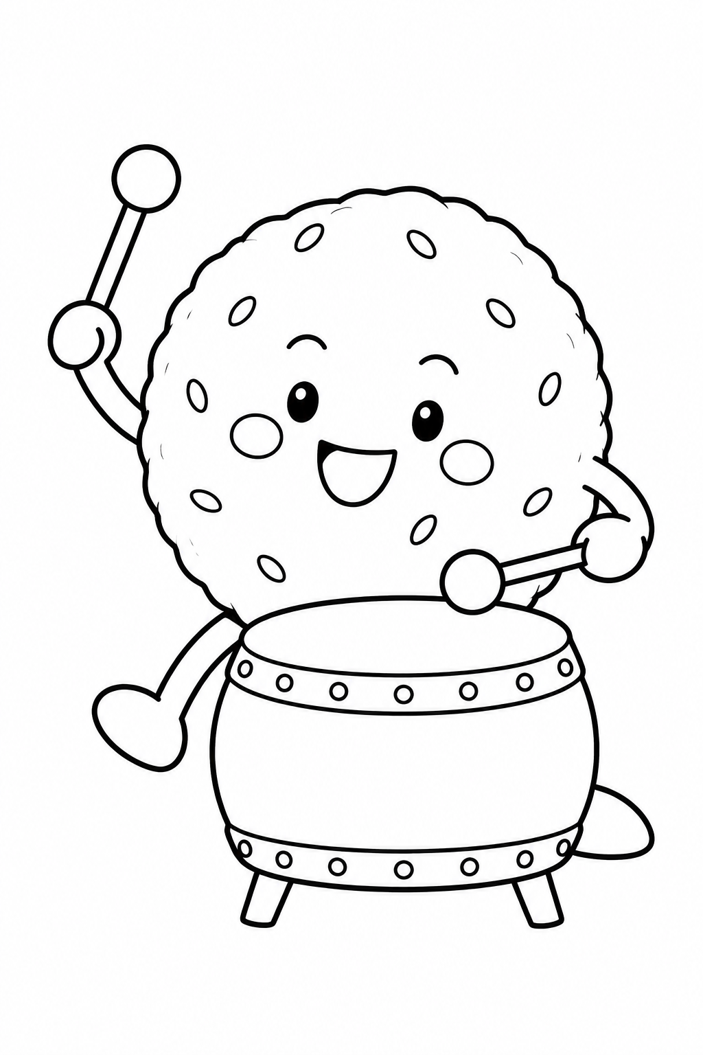 せんべいのたいこの塗り絵
