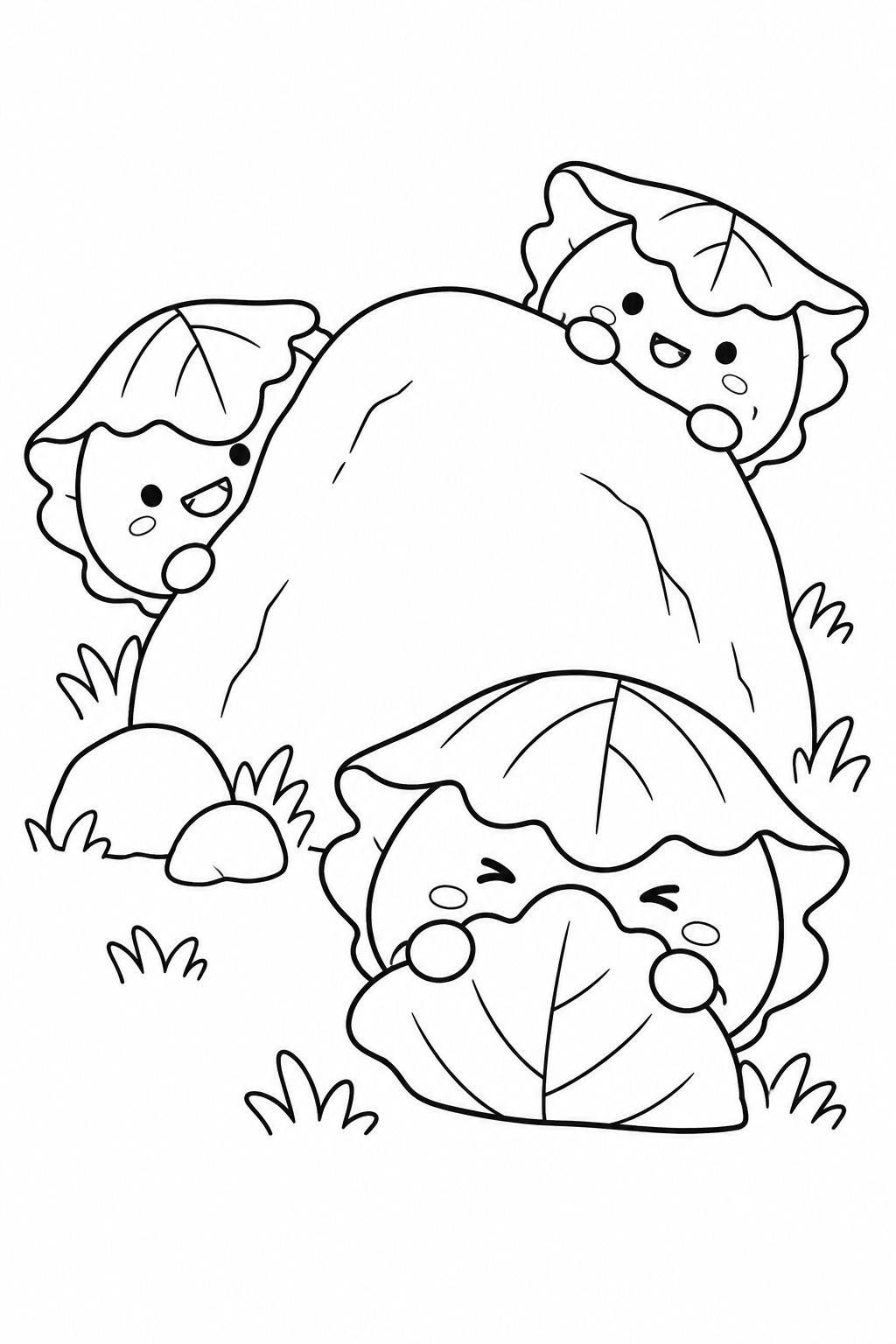 柏餅のかくれんぼの塗り絵