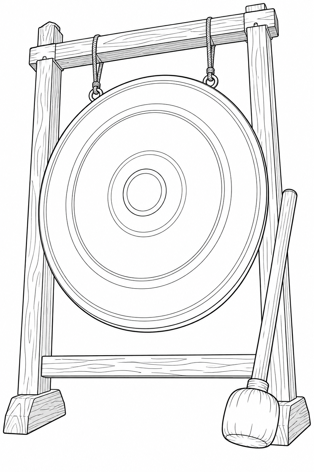 Dibujo de Gran gong suspendido para colorear
