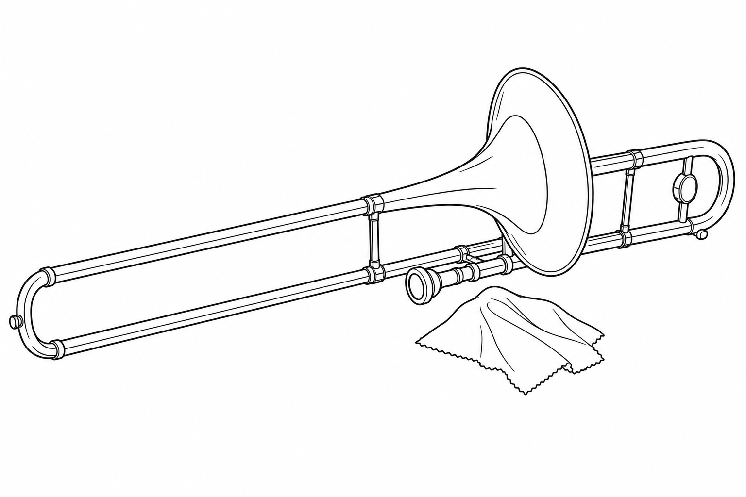 Coloriage Longue coulisse de trombone