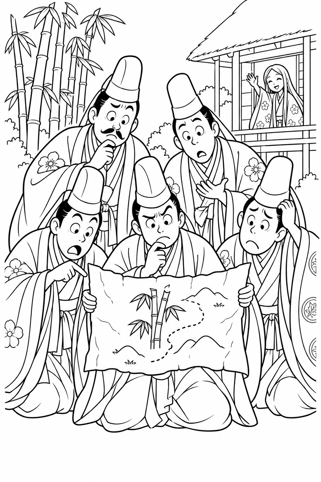 All of Kaguya's Suitors Are Lost coloring page