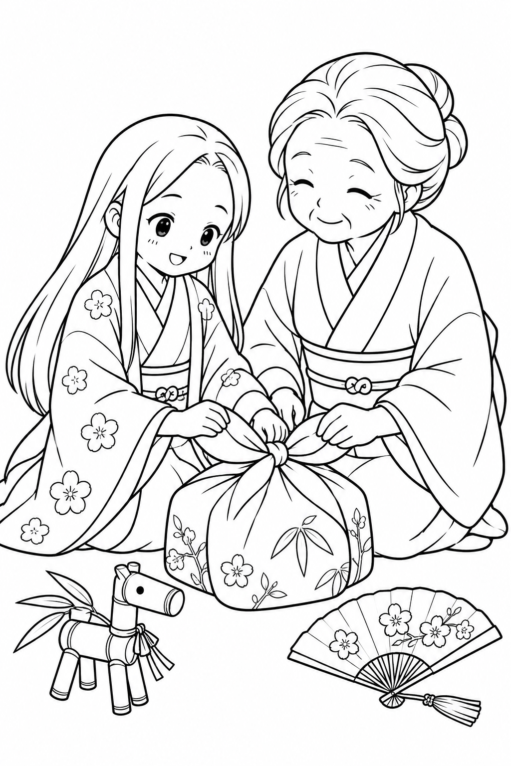 Dibujo de Kaguya guarda sus recuerdos para colorear