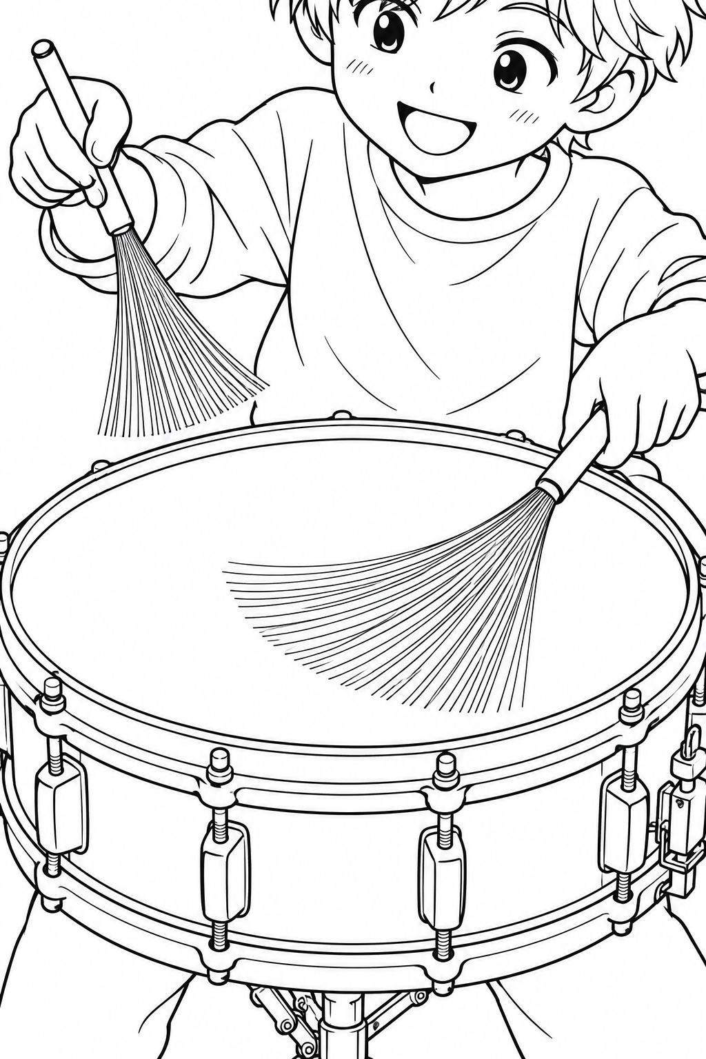 Dibujo de Ritmo con escobillas para colorear