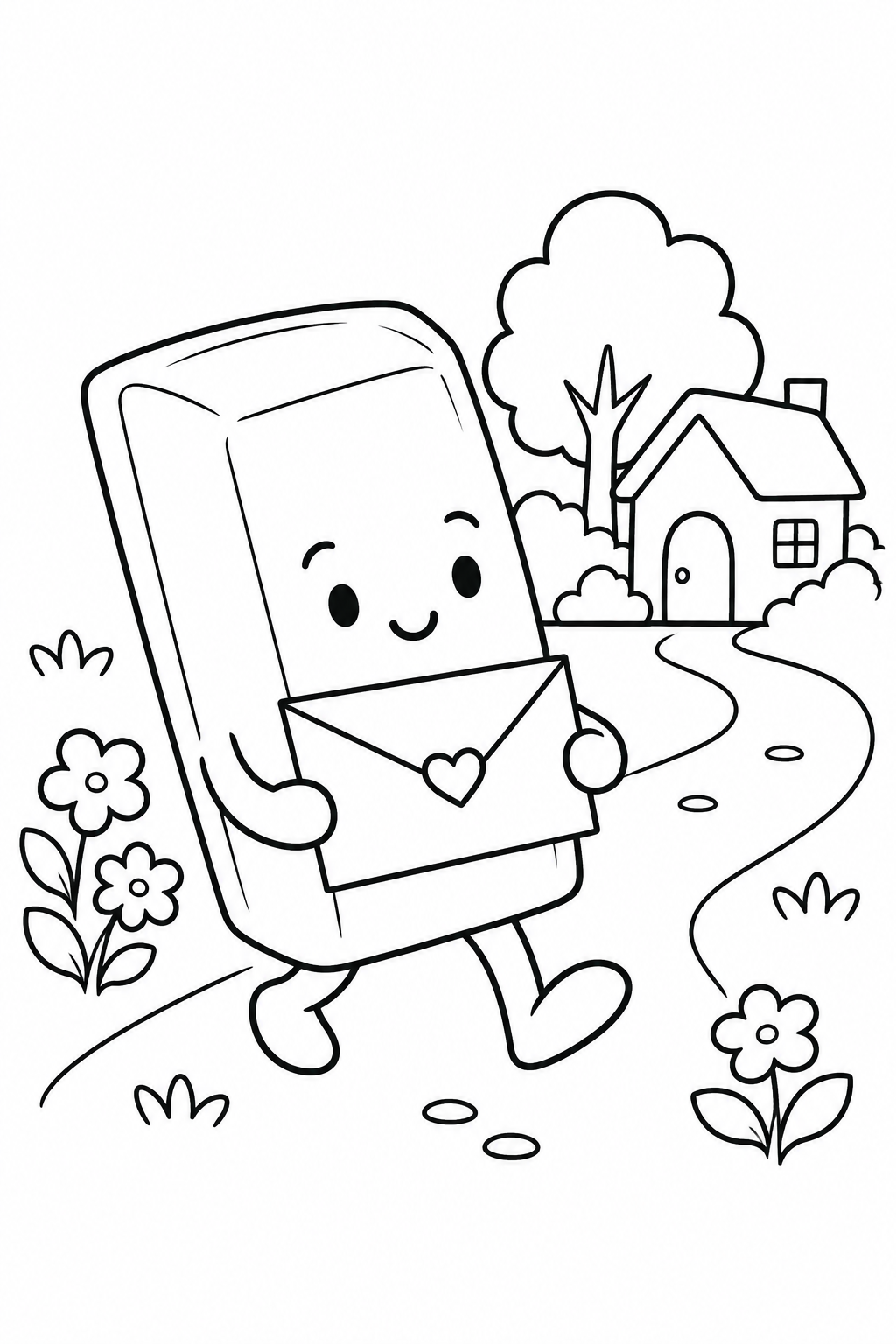 フィナンシェのお手紙の塗り絵