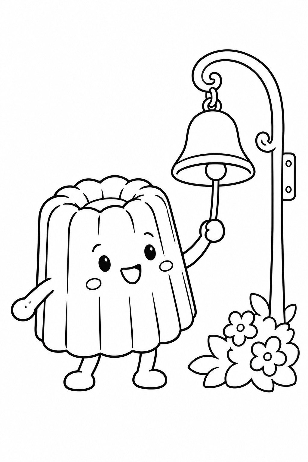 カヌレのちいさな鐘の塗り絵