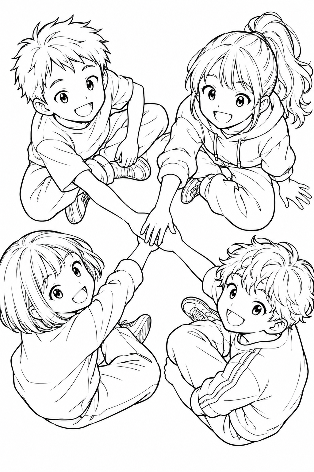 リハーサルの輪の塗り絵