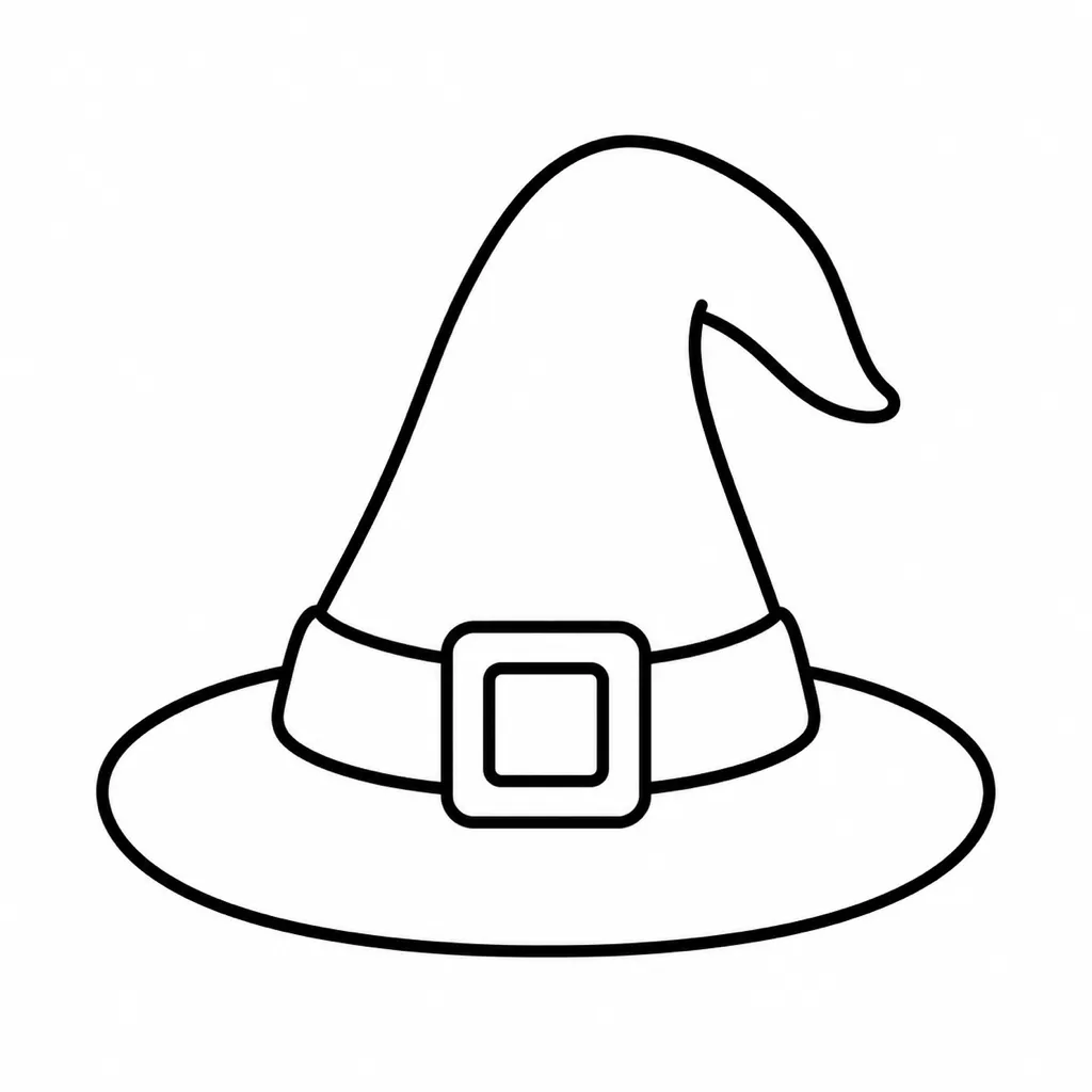まじょのぼうしの塗り絵